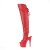 Pleaser ADORE-3019 Bottes cuissardes à plateforme Cuir synthétique Rouge