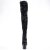 Pleaser ADORE-3020 Bottes cuissardes à plateforme Paillettes Noir