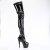 Pleaser ADORE-4000 Bottes cuissardes à plateforme Vernis Noir