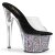 Pleaser ADORE-701CG Mules à plateforme Paillettes Transparent Argent