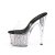 Pleaser ADORE-701CG Mules à plateforme Paillettes Transparent Argent