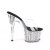 Pleaser ADORE-701CG Mules à plateforme Paillettes Transparent Argent