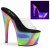 Pleaser ADORE-701GXY Mules à plateforme Paillettes Transparent Bigarré