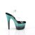 Pleaser ADORE-708SS Sandales à plateforme Paillettes Transparent Turquoise