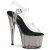 Pleaser ADORE-708T Sandales à plateforme Fumée Transparent Gris