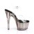 Pleaser ADORE-708T Sandales à plateforme Fumée Transparent Gris
