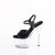Pleaser ADORE-709HT Sandales à plateforme Holo Noir Transparent