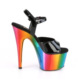 Pleaser ADORE-709RC Sandales à plateforme Vernis Noir Bigarré