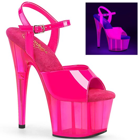 Pleaser ADORE-709UVT Sandales à plateforme Néon Rose
