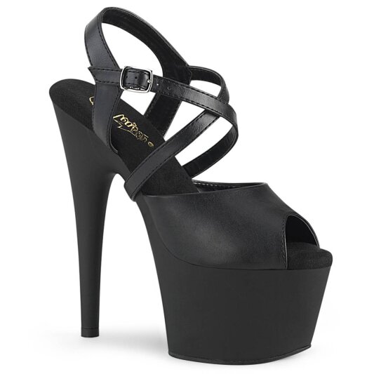 Pleaser ADORE-724 Sandales à plateforme Cuir synthétique Noir