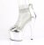 Pleaser ADORE-765RM Sandales à plateforme mailles Chrome Argent