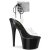 Pleaser ADORE-791-2RS Sandales à plateforme Vernis Strass Transparent Noir