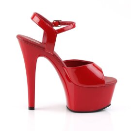 Pleaser ASPIRE-609 Sandales à plateforme Vernis Rouge
