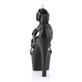 Pleaser ASPIRE-658 Sandales à plateforme Cuir synthétique Noir