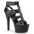 Pleaser ASPIRE-658 Sandales à plateforme Cuir synthétique Noir