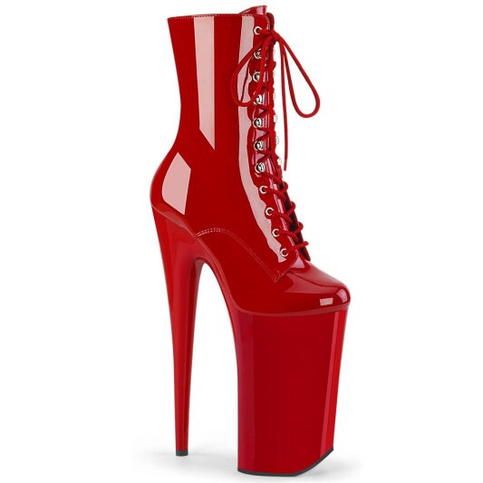 Pleaser BEYOND-1020 Bottines à plateforme Vernis Rouge