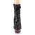 Pleaser BLONDIE-R-1009 Bottines à plateforme Paillettes Noir Rouge