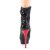 Pleaser BLONDIE-R-1009 Bottines à plateforme Paillettes Noir Rouge