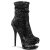 Pleaser BLONDIE-R-1009 Bottines à plateforme Paillettes Noir