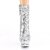 Pleaser BLONDIE-R-1009 Bottines à plateforme Paillettes Chrome Argent