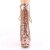 Pleaser BLONDIE-R-1020 Bottines à plateforme Paillettes Chrome Or Rose