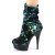 Pleaser DELIGHT-1004 Bottines à plateforme Paillettes Vert