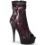 Pleaser DELIGHT-1008SQ Bottines à plateforme Paillettes Rouge