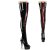 Pleaser DELIGHT-3027 Bottes cuissardes à plateforme Vernis Noir