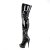 Pleaser DELIGHT-3027 Bottes cuissardes à plateforme Vernis Noir
