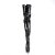 Pleaser DELIGHT-3027 Bottes cuissardes à plateforme Vernis Noir