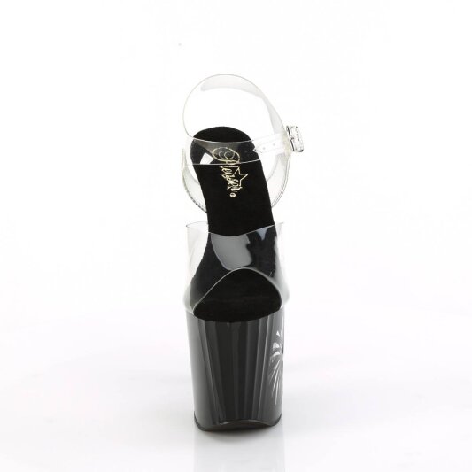 Pleaser ENCHANT-708LT-PINWHE Sandales à plateforme Transparent Noir