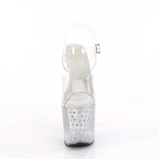 Pleaser ENCHANT-708T-LT Sandales à plateforme Transparent Bigarré