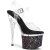 Pleaser ESTEEM-708LG Sandales à plateforme Paillettes Transparent Bigarré