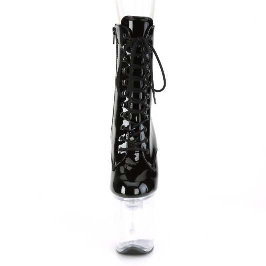 Pleaser FLASHDANCE-1020-8 Bottines à plateforme Vernis Noir Bigarré
