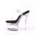 Pleaser FLASHDANCE-708 Sandales à plateforme Transparent Noir