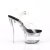 Pleaser FLASHDANCE-708 Sandales à plateforme Transparent Noir