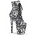 Pleaser FLAMINGO-1020DP Bottines à plateforme Noir Blanc