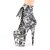 Pleaser FLAMINGO-1020DP Bottines à plateforme Noir Blanc