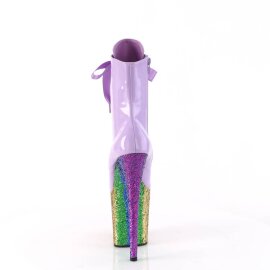 Pleaser FLAMINGO-1020HG Bottines à plateforme Vernis Paillettes Violet Bigarré