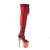Pleaser FLAMINGO-3027 Bottes cuissardes à plateforme Daim synthétique Rouge