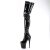 Pleaser FLAMINGO-4000 Bottes cuissardes à plateforme Vernis Noir