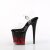 Pleaser FLAMINGO-808NLFL Sandales à plateforme Transparent Noir