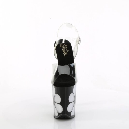 Pleaser FLAMINGO-808NLHS Sandales à plateforme Transparent Noir