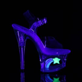 Pleaser MOON-708RSS Sandales à plateforme Transparent