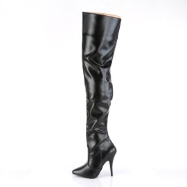 Pleaser SEDUCE-3010 Bottes cuissardes Cuir synthétique Noir