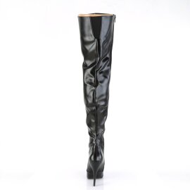 Pleaser SEDUCE-3010 Bottes cuissardes Cuir synthétique Noir
