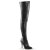 Pleaser SEDUCE-3010 Bottes cuissardes Cuir synthétique Noir