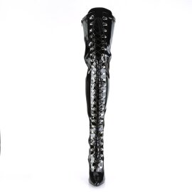 Pleaser SEDUCE-3024 Bottes cuissardes Vernis Noir