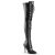 Pleaser SEDUCE-3024 Bottes cuissardes Cuir synthétique Noir