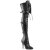 Pleaser SEDUCE-3028 Bottes cuissardes Cuir synthétique Noir